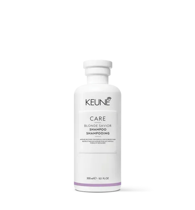Keune Care Blonde Savior Shampoo 300ml – restorative shampoo for fragile, bleached or highlighted hair, available at Baileys Hairdressing