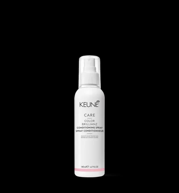 Keune Care Color Brillianz Conditioning Spray 140ml – leave-in spray conditioner for colour-treated hair, enhances vibrancy and protects against UV damage, available at Baileys Hairdressing