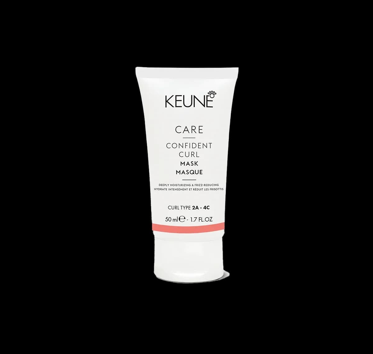 Keune Care Confident Curl Mask 50ml – travel-size deeply moisturising and frizz-reducing mask for curly and wavy hair, ideal for curl types 2A to 4C, available at Baileys Hairdressing