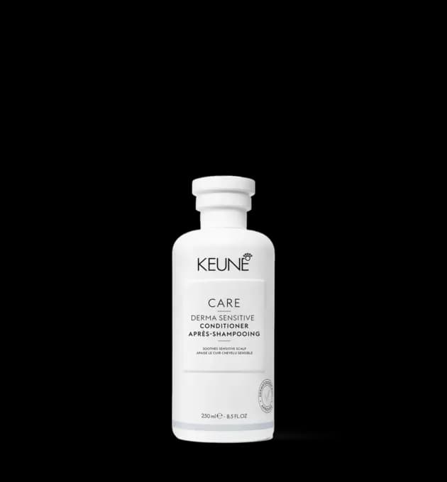Keune Care Derma Sensitive Conditioner 250ml – soothing conditioner for sensitive scalp and dry hair, fragrance-free formula to calm irritation, available at Baileys Hairdressing