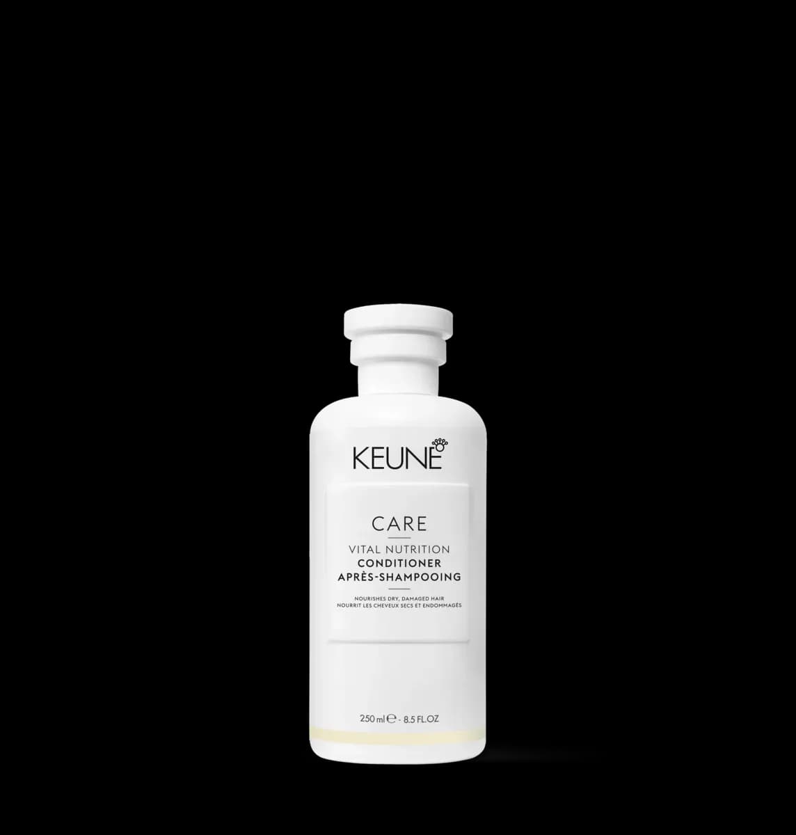 Keune Care Vital Nutrition Conditioner 250ml – nourishing conditioner for dry or damaged hair, helps restore strength, shine, and moisture, available at Baileys Hairdressing