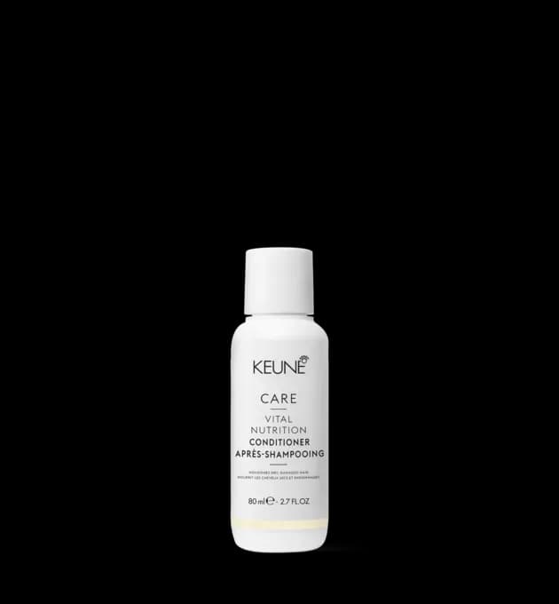 Keune Care Vital Nutrition Conditioner 80ml – travel size conditioner for dry or damaged hair, deeply nourishes and repairs while boosting shine and manageability, available at Baileys Hairdressing