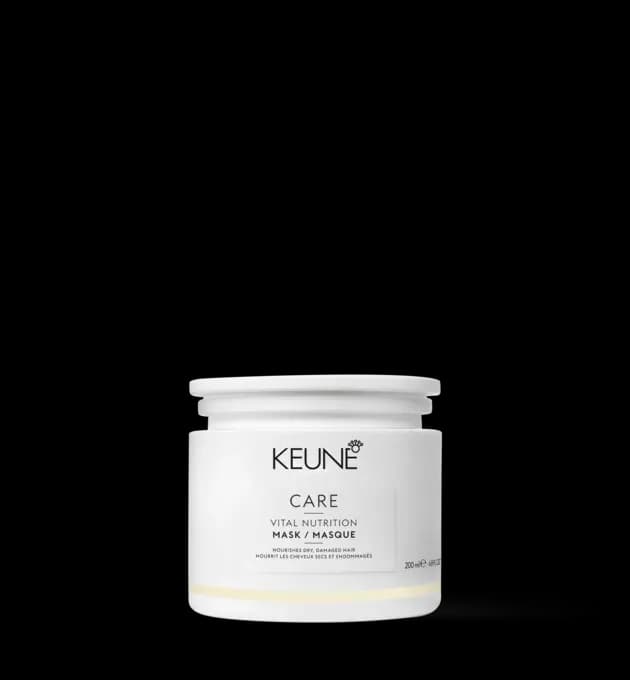 Keune Care Vital Nutrition Mask 200ml – deeply nourishing mask for dry, damaged hair, available at Baileys Hairdressing