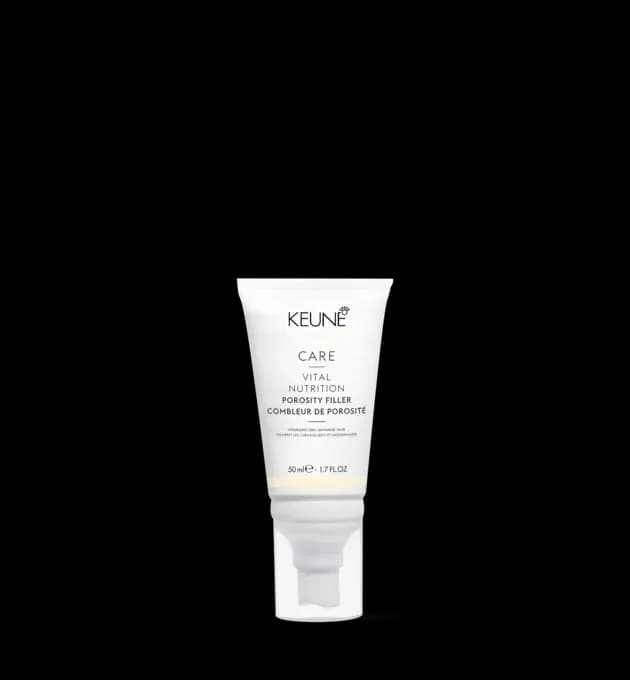 Keune Care Vital Nutrition Porosity Filler 50ml – targeted leave-in treatment to restore softness, strength, and shine in porous, damaged hair