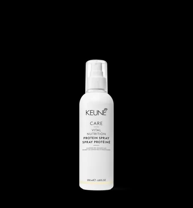 Keune Care Vital Nutrition Protein Spray 200ml – nourishing leave-in treatment for dry, damaged, or brittle hair, adds strength and moisture without weighing hair down, available at Baileys Hairdressing