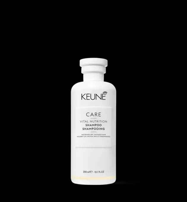 Keune Care Vital Nutrition Shampoo 300ml – nourishing shampoo for dry, damaged, or brittle hair, available at Baileys Hairdressing