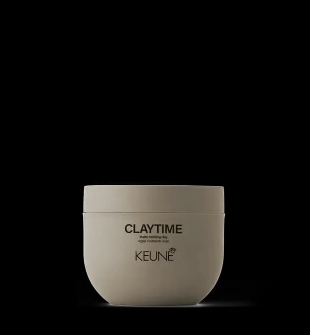 Keune Style Claytime 100ml – matte moulding clay for textured, flexible hold and natural finish, available at Baileys Hairdressing