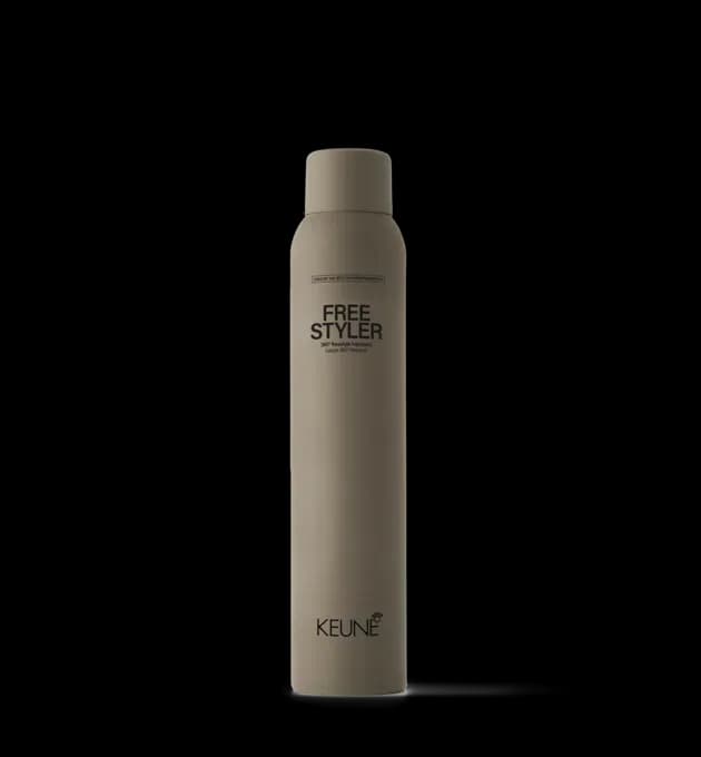 Keune Style Free Styler Flexible Hold Hairspray 300ml – light, touchable finish with natural movement, available at Baileys Hairdressing