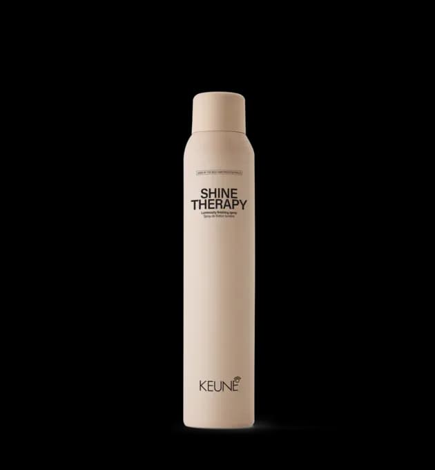 Keune Style Shine Therapy 200ml – weightless shine spray for glossy, radiant hair, available at Baileys Hairdressing